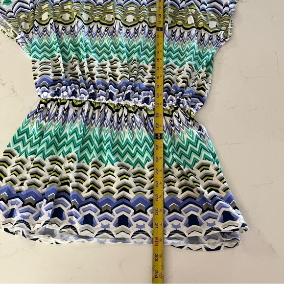 La Blanca multi Colored Aztec Print Beach Cover Up Medium - Picture 9 of 9